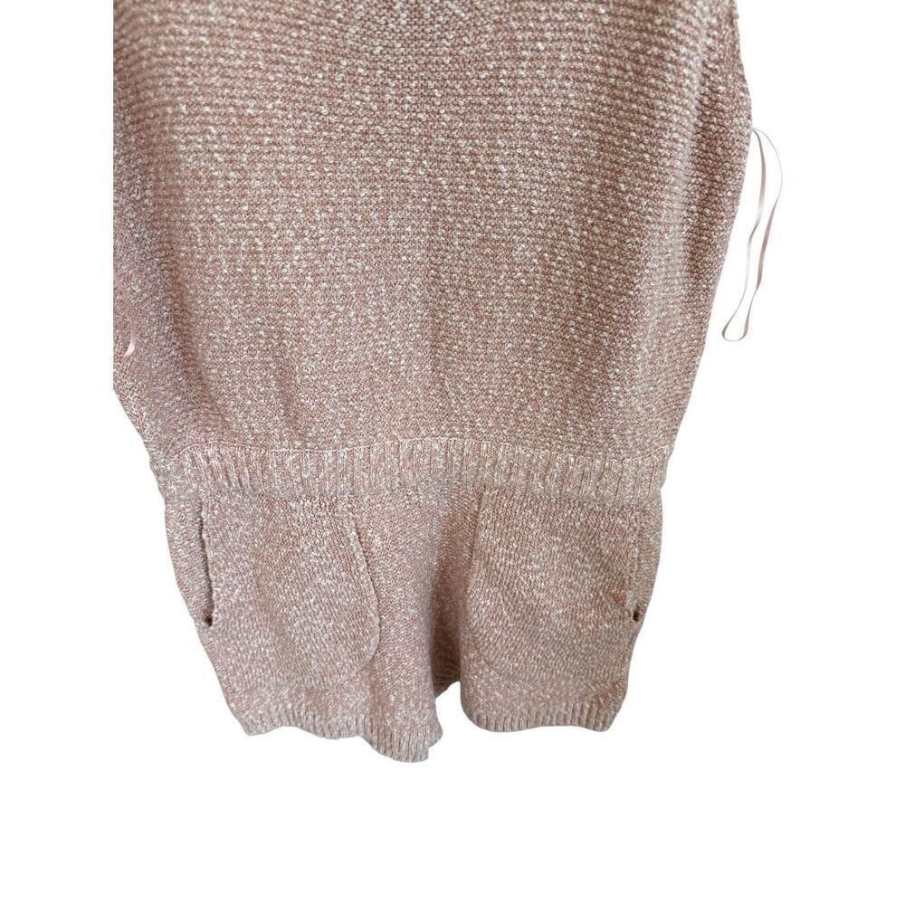 Free People FP Beach Womens Scoop Neck Sleeveless Declan Knit Romper Blush Large